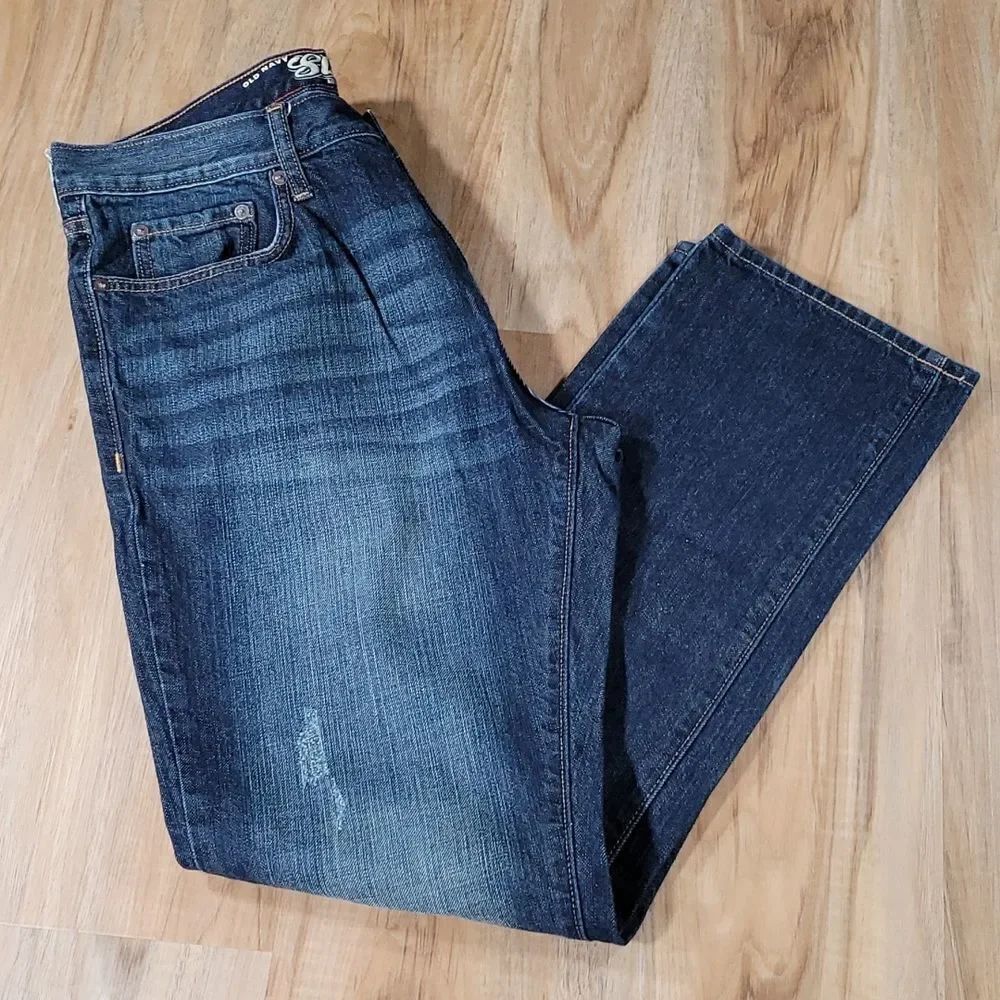 🩵Vintage Old Navy Blue Dark Wash Vintage Slim Jeans 34x32
